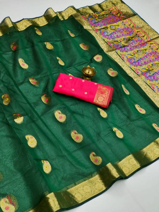 Meera 69 Heavy Festive Wear Pure Organza Designer Saree Collection
